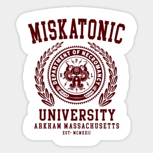 CTHULU AND LOVECRAFT - MISKATONIC UNIVERSITY Sticker